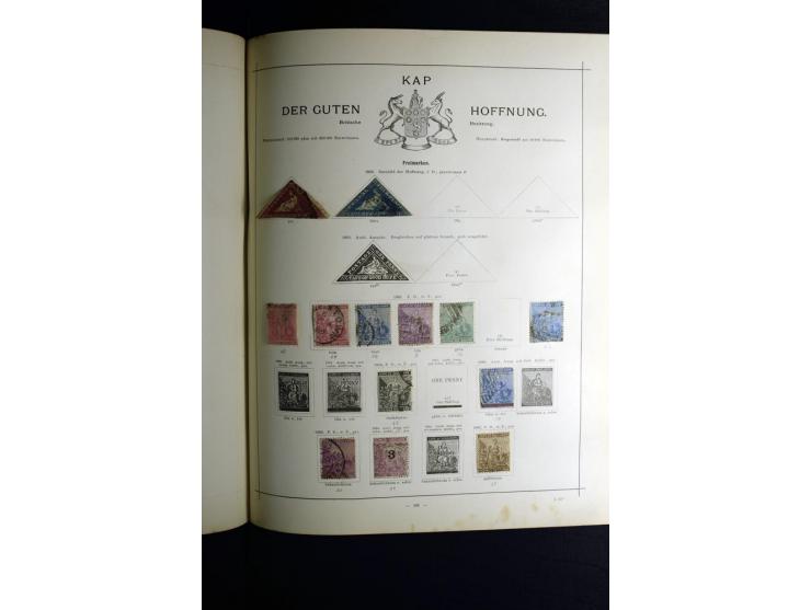 1840/90, ungebrauchte und gestempelte reichhaltige Sammlung mit vielen guten Werten und Sätzen, besonders bei Europa, aber au