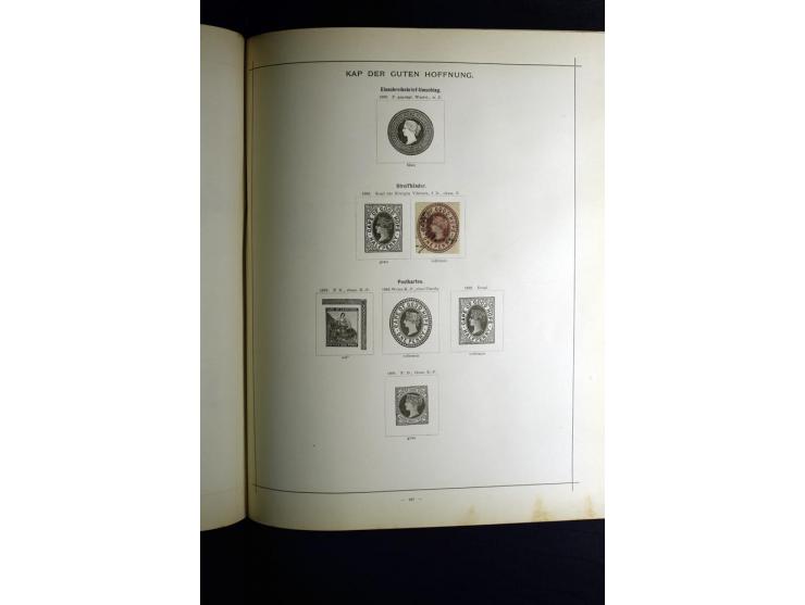 1840/90, ungebrauchte und gestempelte reichhaltige Sammlung mit vielen guten Werten und Sätzen, besonders bei Europa, aber au