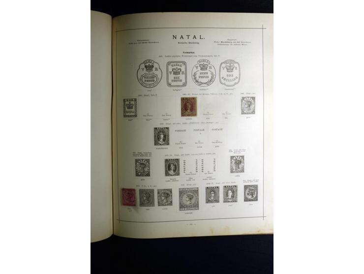 1840/90, ungebrauchte und gestempelte reichhaltige Sammlung mit vielen guten Werten und Sätzen, besonders bei Europa, aber au