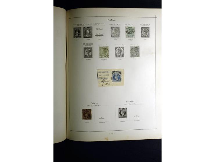 1840/90, ungebrauchte und gestempelte reichhaltige Sammlung mit vielen guten Werten und Sätzen, besonders bei Europa, aber au