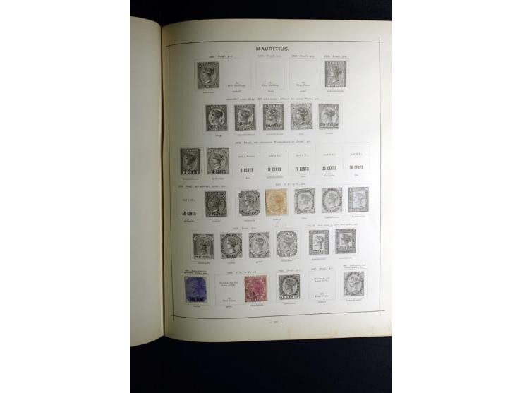1840/90, ungebrauchte und gestempelte reichhaltige Sammlung mit vielen guten Werten und Sätzen, besonders bei Europa, aber au