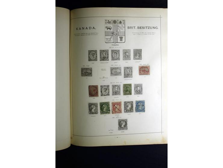 1840/90, ungebrauchte und gestempelte reichhaltige Sammlung mit vielen guten Werten und Sätzen, besonders bei Europa, aber au