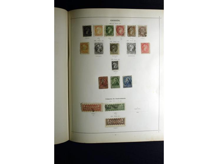 1840/90, ungebrauchte und gestempelte reichhaltige Sammlung mit vielen guten Werten und Sätzen, besonders bei Europa, aber au