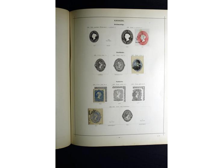 1840/90, ungebrauchte und gestempelte reichhaltige Sammlung mit vielen guten Werten und Sätzen, besonders bei Europa, aber au