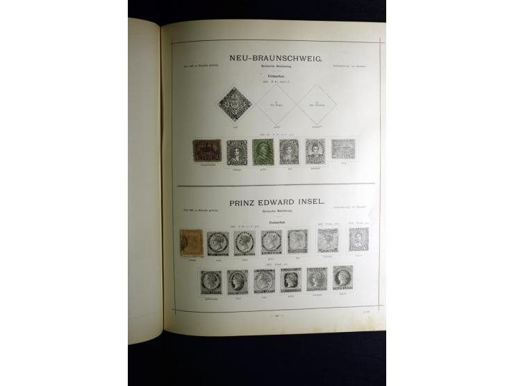 1840/90, ungebrauchte und gestempelte reichhaltige Sammlung mit vielen guten Werten und Sätzen, besonders bei Europa, aber au