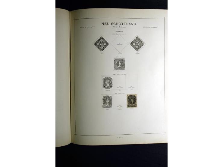 1840/90, ungebrauchte und gestempelte reichhaltige Sammlung mit vielen guten Werten und Sätzen, besonders bei Europa, aber au