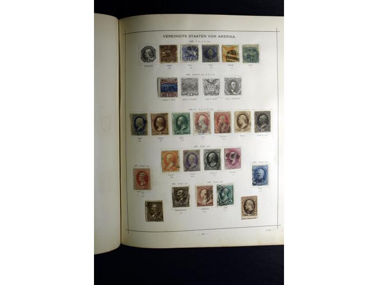 1840/90, ungebrauchte und gestempelte reichhaltige Sammlung mit vielen guten Werten und Sätzen, besonders bei Europa, aber au