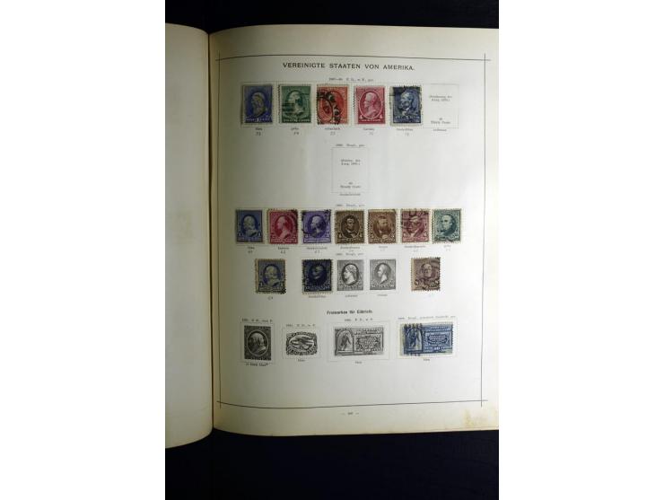 1840/90, ungebrauchte und gestempelte reichhaltige Sammlung mit vielen guten Werten und Sätzen, besonders bei Europa, aber au