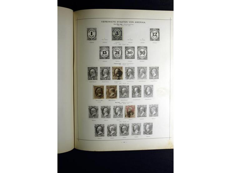 1840/90, ungebrauchte und gestempelte reichhaltige Sammlung mit vielen guten Werten und Sätzen, besonders bei Europa, aber au