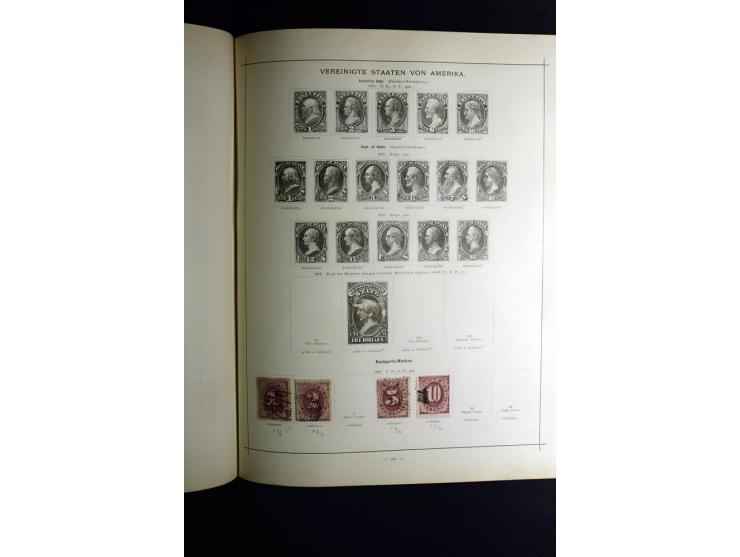 1840/90, ungebrauchte und gestempelte reichhaltige Sammlung mit vielen guten Werten und Sätzen, besonders bei Europa, aber au