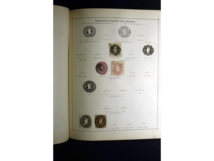 1840/90, ungebrauchte und gestempelte reichhaltige Sammlung mit vielen guten Werten und Sätzen, besonders bei Europa, aber au
