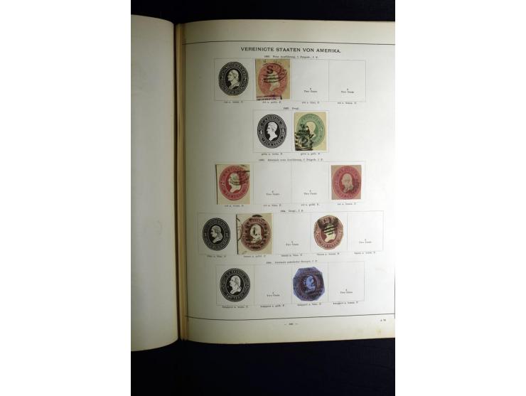 1840/90, ungebrauchte und gestempelte reichhaltige Sammlung mit vielen guten Werten und Sätzen, besonders bei Europa, aber au