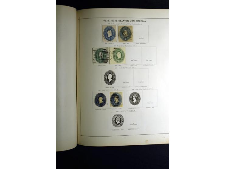 1840/90, ungebrauchte und gestempelte reichhaltige Sammlung mit vielen guten Werten und Sätzen, besonders bei Europa, aber au