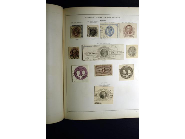 1840/90, ungebrauchte und gestempelte reichhaltige Sammlung mit vielen guten Werten und Sätzen, besonders bei Europa, aber au