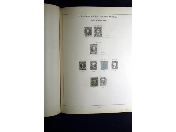 1840/90, ungebrauchte und gestempelte reichhaltige Sammlung mit vielen guten Werten und Sätzen, besonders bei Europa, aber au