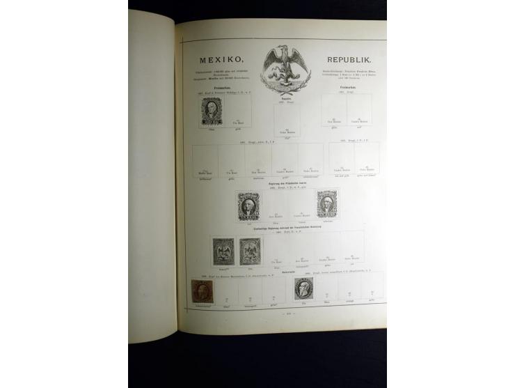 1840/90, ungebrauchte und gestempelte reichhaltige Sammlung mit vielen guten Werten und Sätzen, besonders bei Europa, aber au