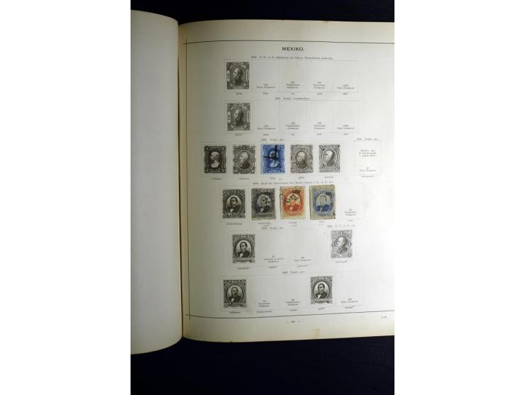 1840/90, ungebrauchte und gestempelte reichhaltige Sammlung mit vielen guten Werten und Sätzen, besonders bei Europa, aber au