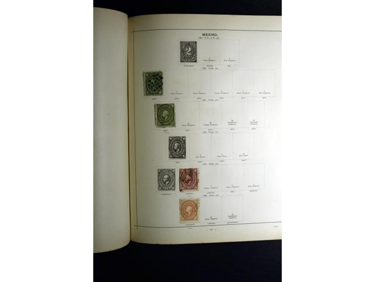1840/90, ungebrauchte und gestempelte reichhaltige Sammlung mit vielen guten Werten und Sätzen, besonders bei Europa, aber au