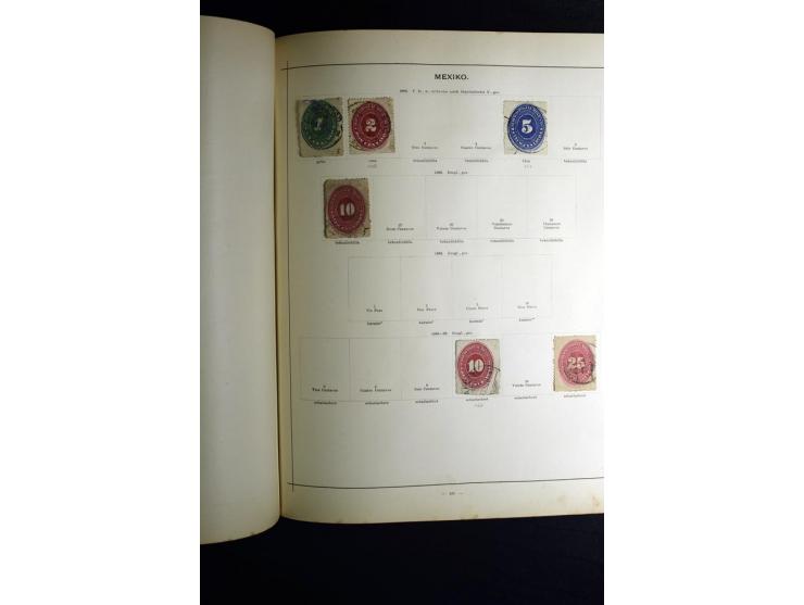 1840/90, ungebrauchte und gestempelte reichhaltige Sammlung mit vielen guten Werten und Sätzen, besonders bei Europa, aber au