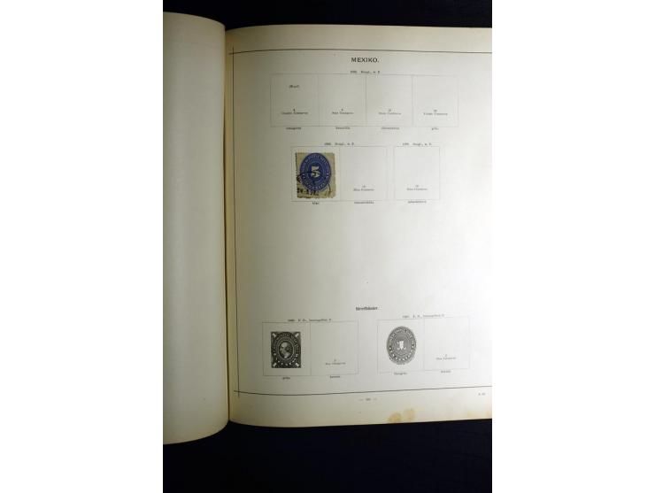 1840/90, ungebrauchte und gestempelte reichhaltige Sammlung mit vielen guten Werten und Sätzen, besonders bei Europa, aber au
