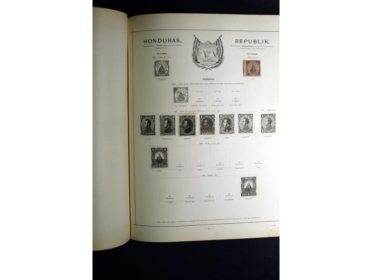 1840/90, ungebrauchte und gestempelte reichhaltige Sammlung mit vielen guten Werten und Sätzen, besonders bei Europa, aber au