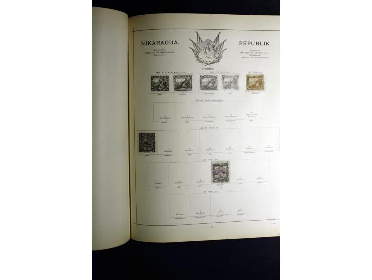 1840/90, ungebrauchte und gestempelte reichhaltige Sammlung mit vielen guten Werten und Sätzen, besonders bei Europa, aber au