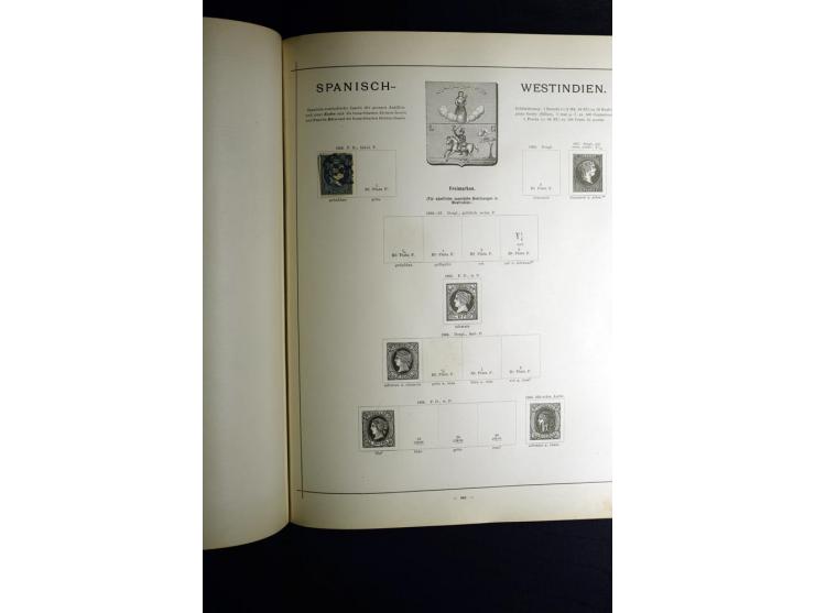 1840/90, ungebrauchte und gestempelte reichhaltige Sammlung mit vielen guten Werten und Sätzen, besonders bei Europa, aber au