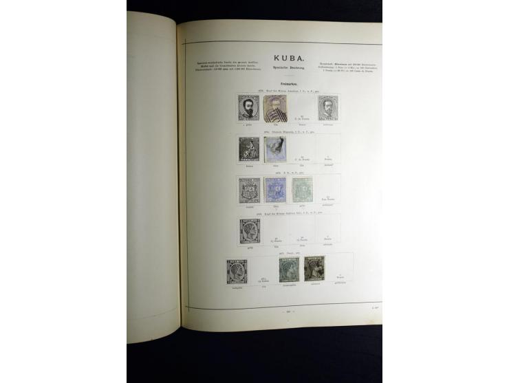 1840/90, ungebrauchte und gestempelte reichhaltige Sammlung mit vielen guten Werten und Sätzen, besonders bei Europa, aber au