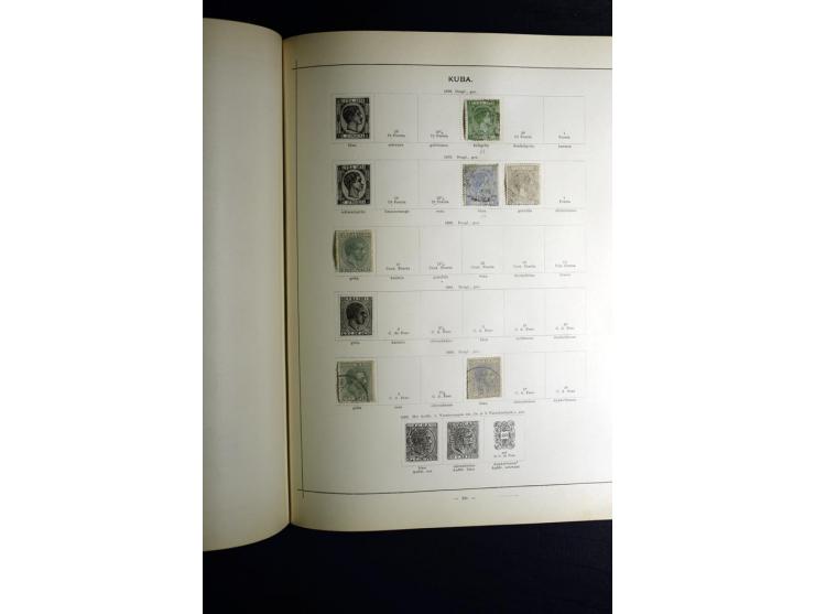 1840/90, ungebrauchte und gestempelte reichhaltige Sammlung mit vielen guten Werten und Sätzen, besonders bei Europa, aber au