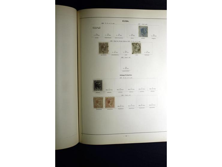 1840/90, ungebrauchte und gestempelte reichhaltige Sammlung mit vielen guten Werten und Sätzen, besonders bei Europa, aber au