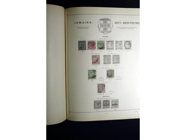 1840/90, ungebrauchte und gestempelte reichhaltige Sammlung mit vielen guten Werten und Sätzen, besonders bei Europa, aber au