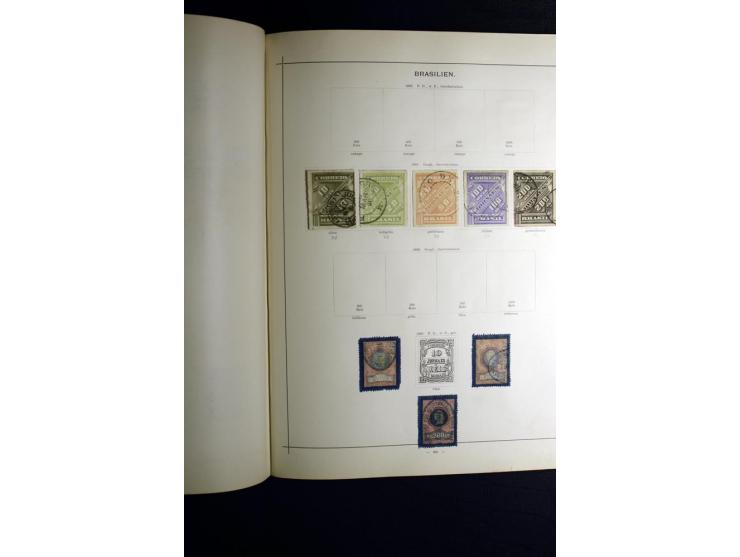 1840/90, ungebrauchte und gestempelte reichhaltige Sammlung mit vielen guten Werten und Sätzen, besonders bei Europa, aber au