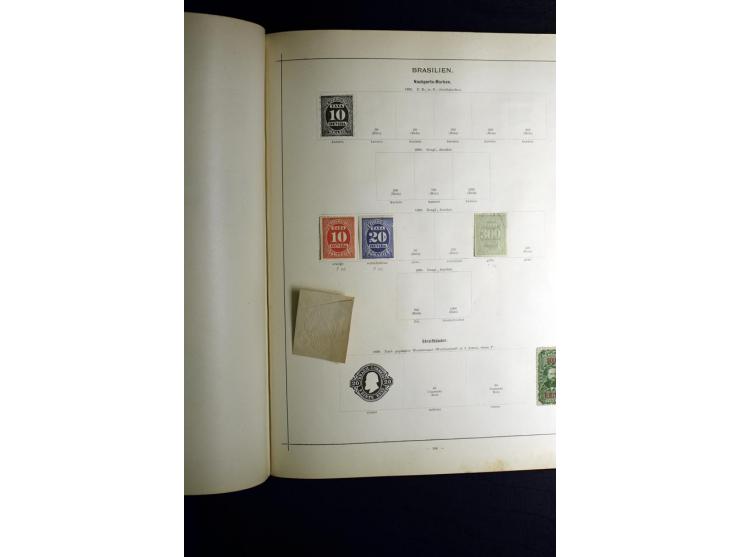 1840/90, ungebrauchte und gestempelte reichhaltige Sammlung mit vielen guten Werten und Sätzen, besonders bei Europa, aber au