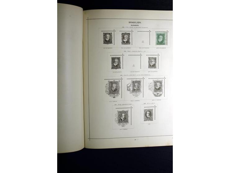 1840/90, ungebrauchte und gestempelte reichhaltige Sammlung mit vielen guten Werten und Sätzen, besonders bei Europa, aber au