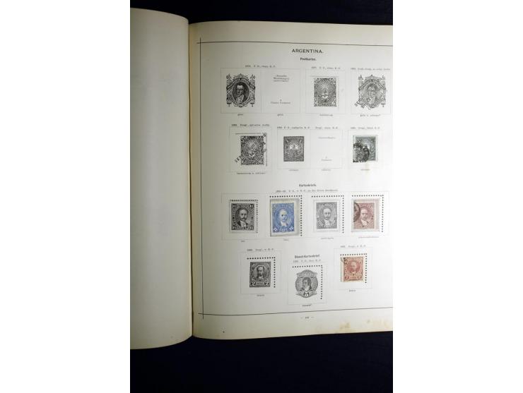 1840/90, ungebrauchte und gestempelte reichhaltige Sammlung mit vielen guten Werten und Sätzen, besonders bei Europa, aber au