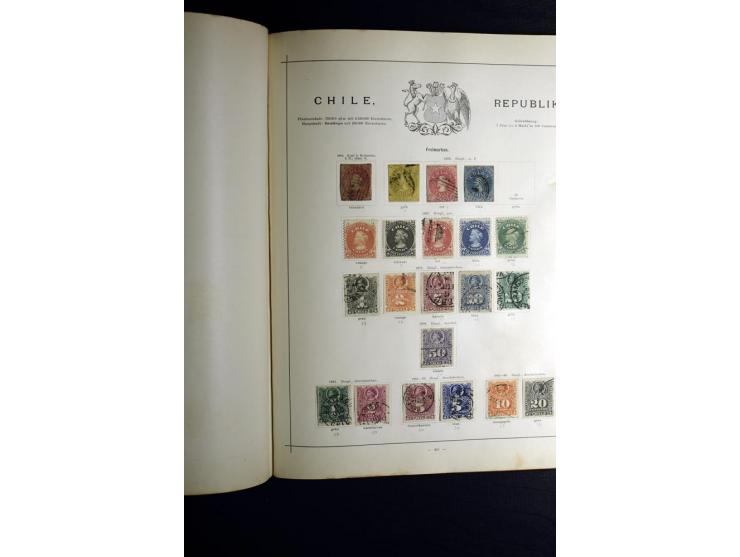 1840/90, ungebrauchte und gestempelte reichhaltige Sammlung mit vielen guten Werten und Sätzen, besonders bei Europa, aber au