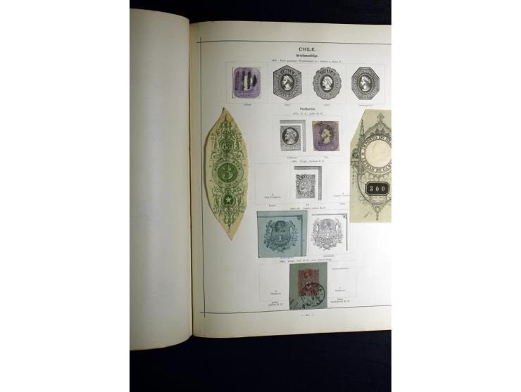 1840/90, ungebrauchte und gestempelte reichhaltige Sammlung mit vielen guten Werten und Sätzen, besonders bei Europa, aber au