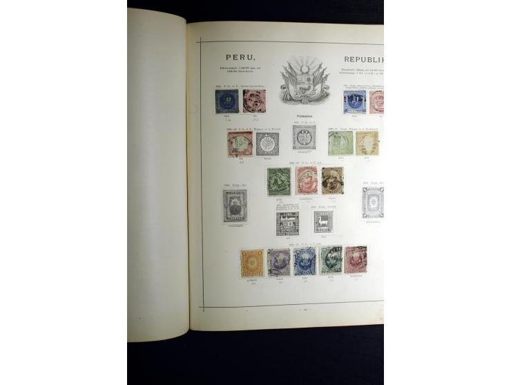 1840/90, ungebrauchte und gestempelte reichhaltige Sammlung mit vielen guten Werten und Sätzen, besonders bei Europa, aber au