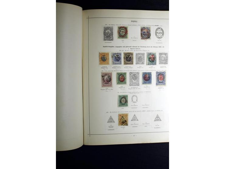 1840/90, ungebrauchte und gestempelte reichhaltige Sammlung mit vielen guten Werten und Sätzen, besonders bei Europa, aber au