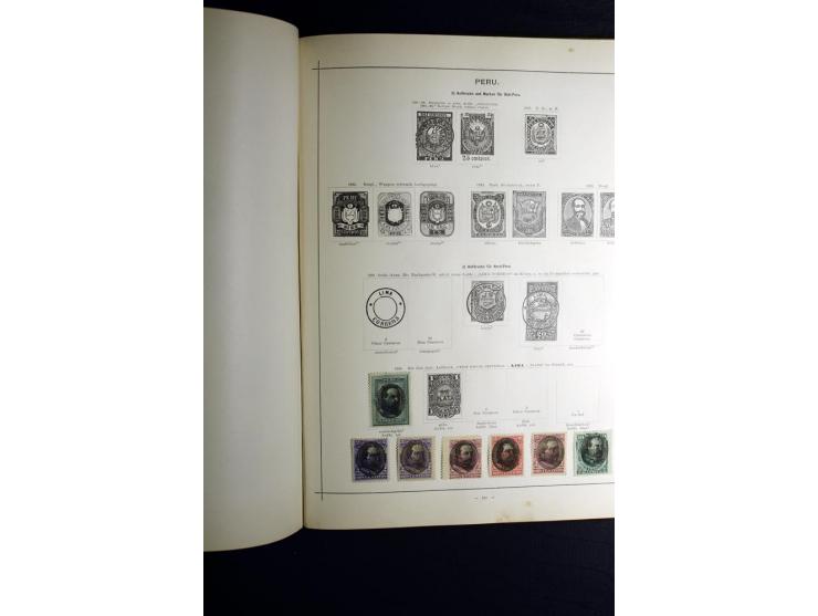1840/90, ungebrauchte und gestempelte reichhaltige Sammlung mit vielen guten Werten und Sätzen, besonders bei Europa, aber au
