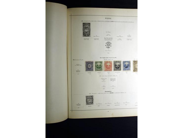 1840/90, ungebrauchte und gestempelte reichhaltige Sammlung mit vielen guten Werten und Sätzen, besonders bei Europa, aber au