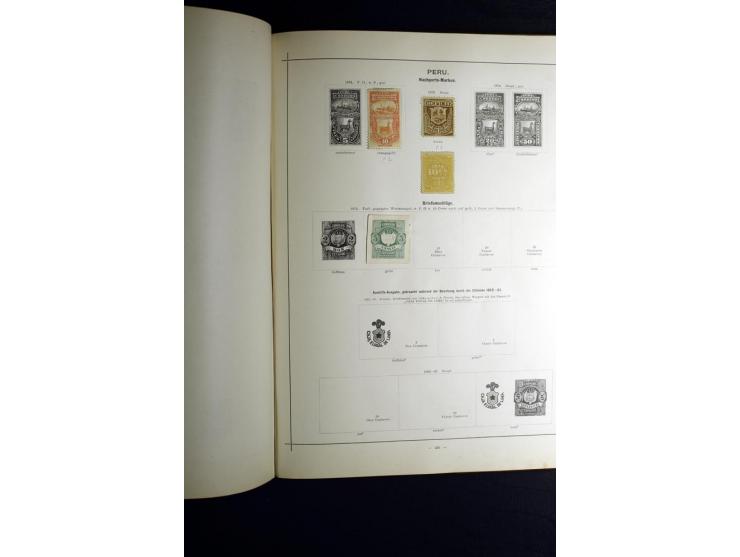 1840/90, ungebrauchte und gestempelte reichhaltige Sammlung mit vielen guten Werten und Sätzen, besonders bei Europa, aber au