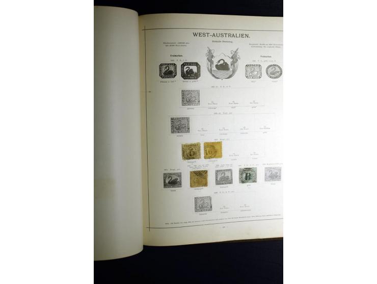 1840/90, ungebrauchte und gestempelte reichhaltige Sammlung mit vielen guten Werten und Sätzen, besonders bei Europa, aber au