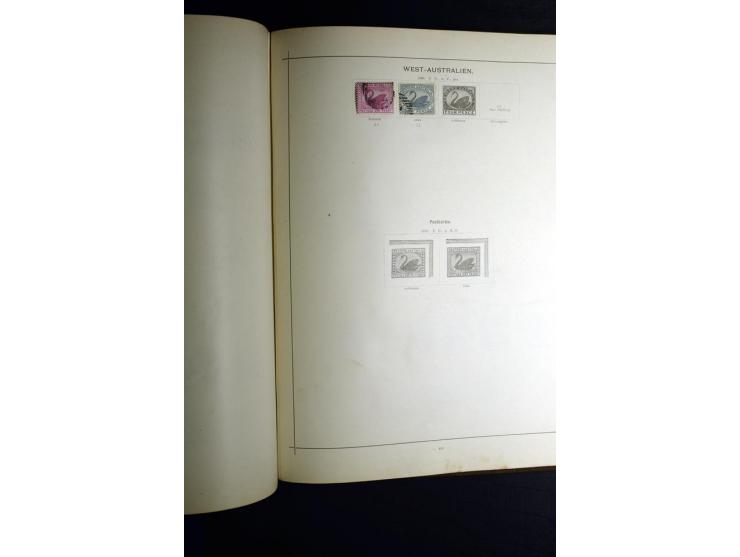 1840/90, ungebrauchte und gestempelte reichhaltige Sammlung mit vielen guten Werten und Sätzen, besonders bei Europa, aber au