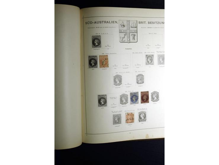 1840/90, ungebrauchte und gestempelte reichhaltige Sammlung mit vielen guten Werten und Sätzen, besonders bei Europa, aber au