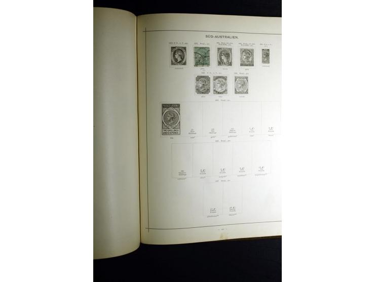 1840/90, ungebrauchte und gestempelte reichhaltige Sammlung mit vielen guten Werten und Sätzen, besonders bei Europa, aber au