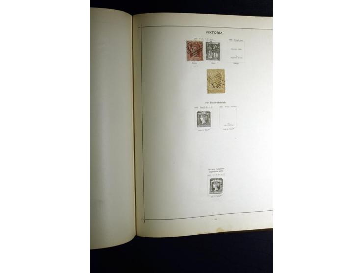 1840/90, ungebrauchte und gestempelte reichhaltige Sammlung mit vielen guten Werten und Sätzen, besonders bei Europa, aber au