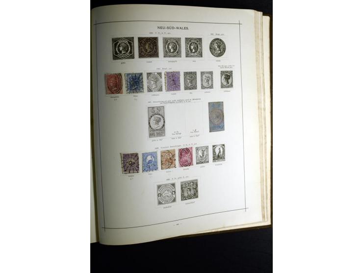 1840/90, ungebrauchte und gestempelte reichhaltige Sammlung mit vielen guten Werten und Sätzen, besonders bei Europa, aber au