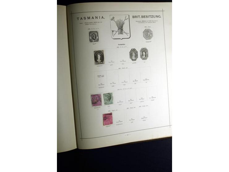 1840/90, ungebrauchte und gestempelte reichhaltige Sammlung mit vielen guten Werten und Sätzen, besonders bei Europa, aber au
