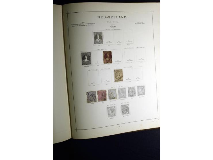 1840/90, ungebrauchte und gestempelte reichhaltige Sammlung mit vielen guten Werten und Sätzen, besonders bei Europa, aber au